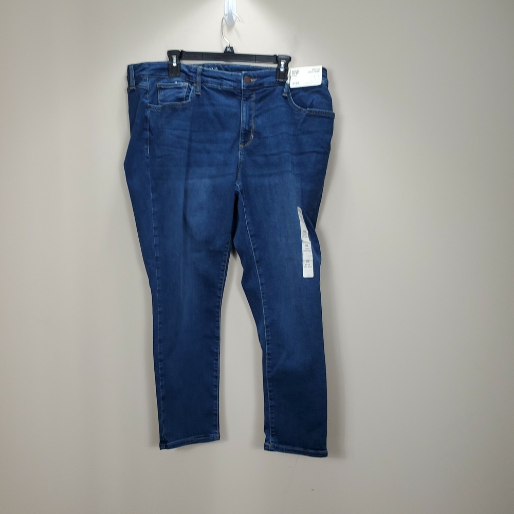 Ana Mid Rise Ankle Skinny Blue Jeans‎ Womens 18 NWT